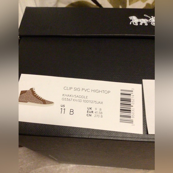 COACH High Top Sneakers SZ 11 B NWT - Picture 6 of 6